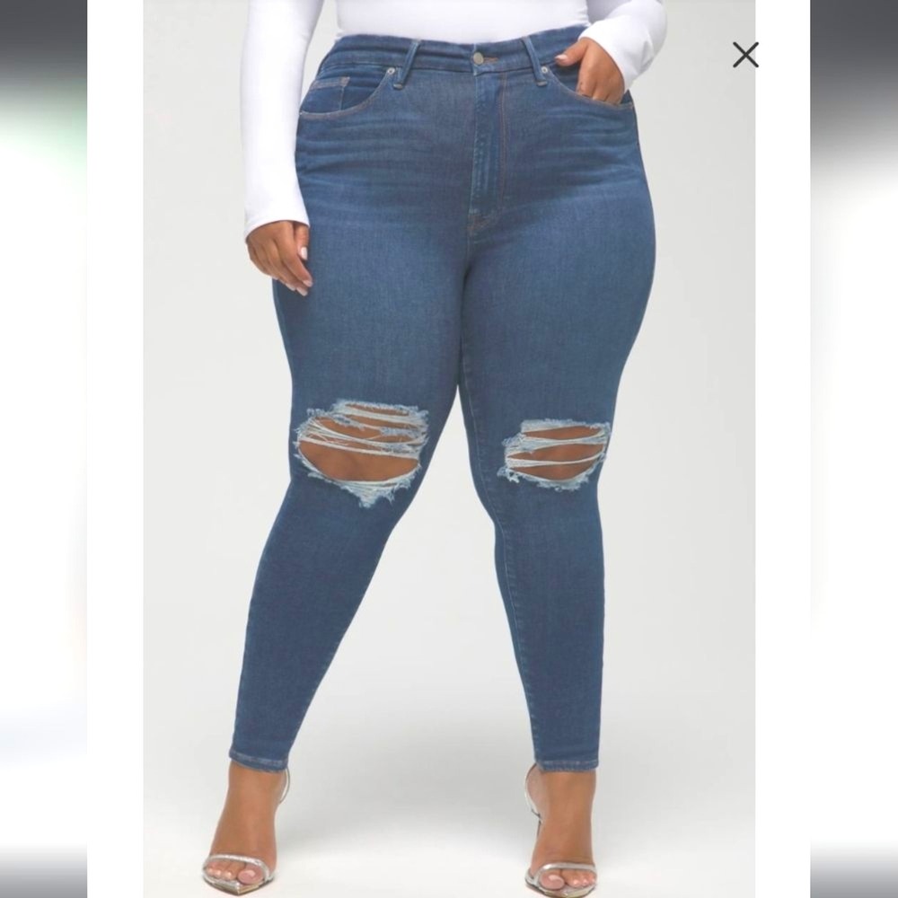 NEW Good American Always Fits Plus Size 28-32 Legs Skinny Jeans Stretchy NWT - Picture 2 of 9